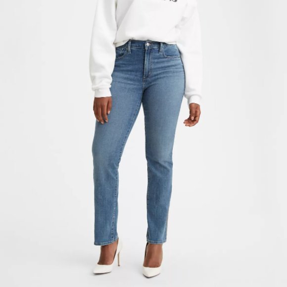 Levi's Denim - Levi's 724 High Rise Straight Leg Medium Wash Jeans in Into The Groove Size 29